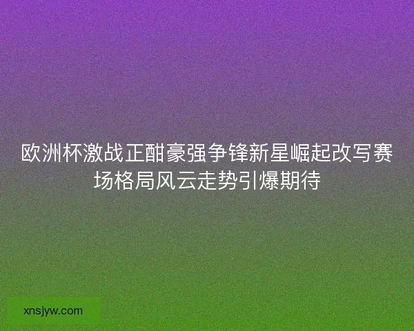 欧洲杯激战正酣豪强争锋新星崛起改写赛场格局风云走势引爆期待
